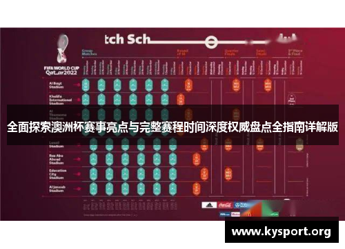 全面探索澳洲杯赛事亮点与完整赛程时间深度权威盘点全指南详解版